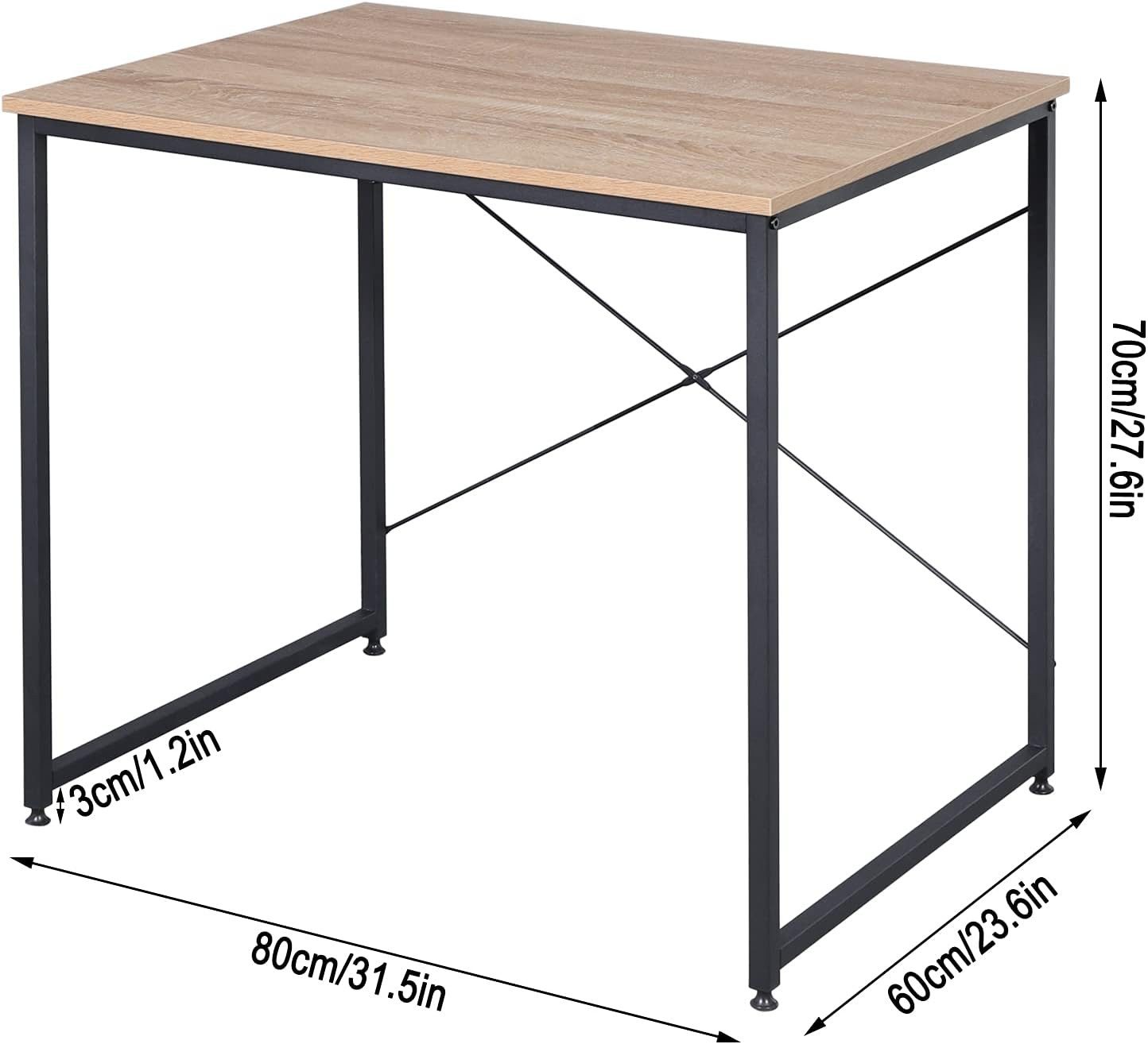 Woltu Schreibtisch (1-St), Computertisch, für Büro Homeoffice Arbeitszimmer Schlafzimmer