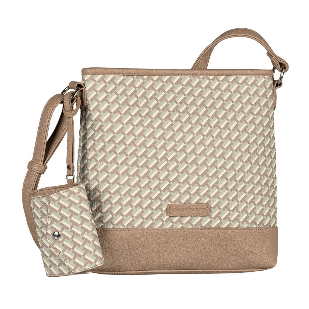 TOM TAILOR Xenia (Set, Eine abnehmbare Anhängetasche), mit raffiniert geometrischen "T" Print des Logos auf dem Taschenkörper