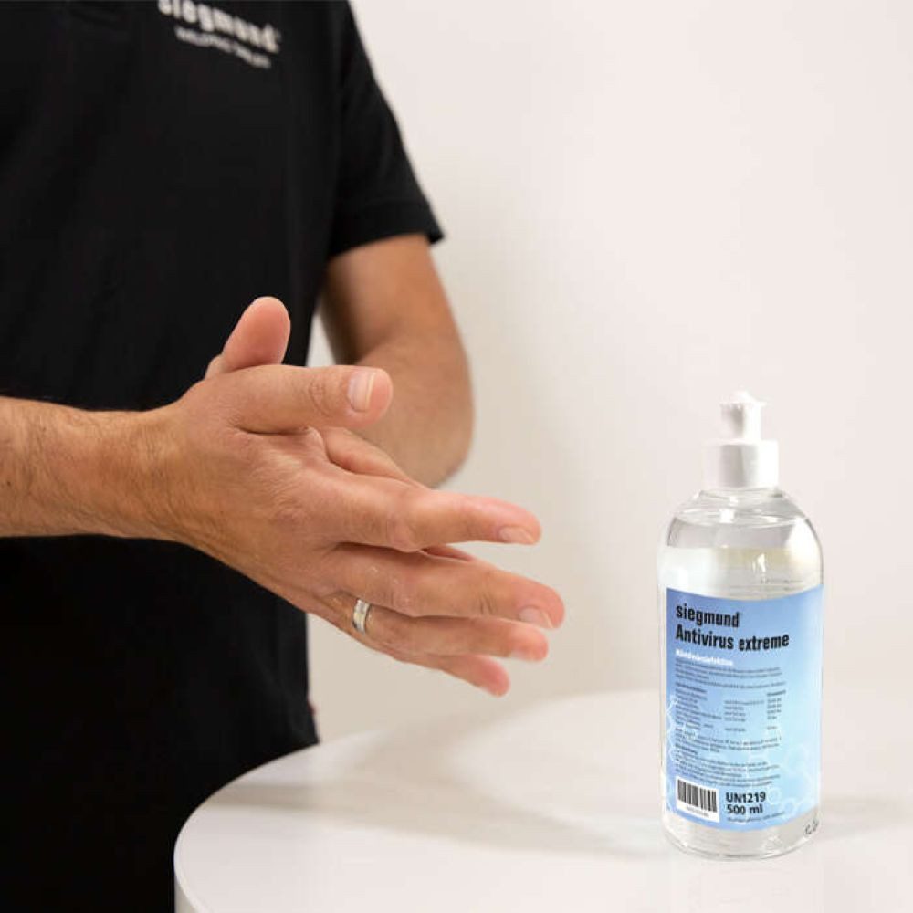 siegmund care siegmund Antivirus extreme (Push-Pull-Flasche 500ml) Hand-Desinfektionsmittel (1-St. Auf hochwertiger Iso-Propanol-Basis)