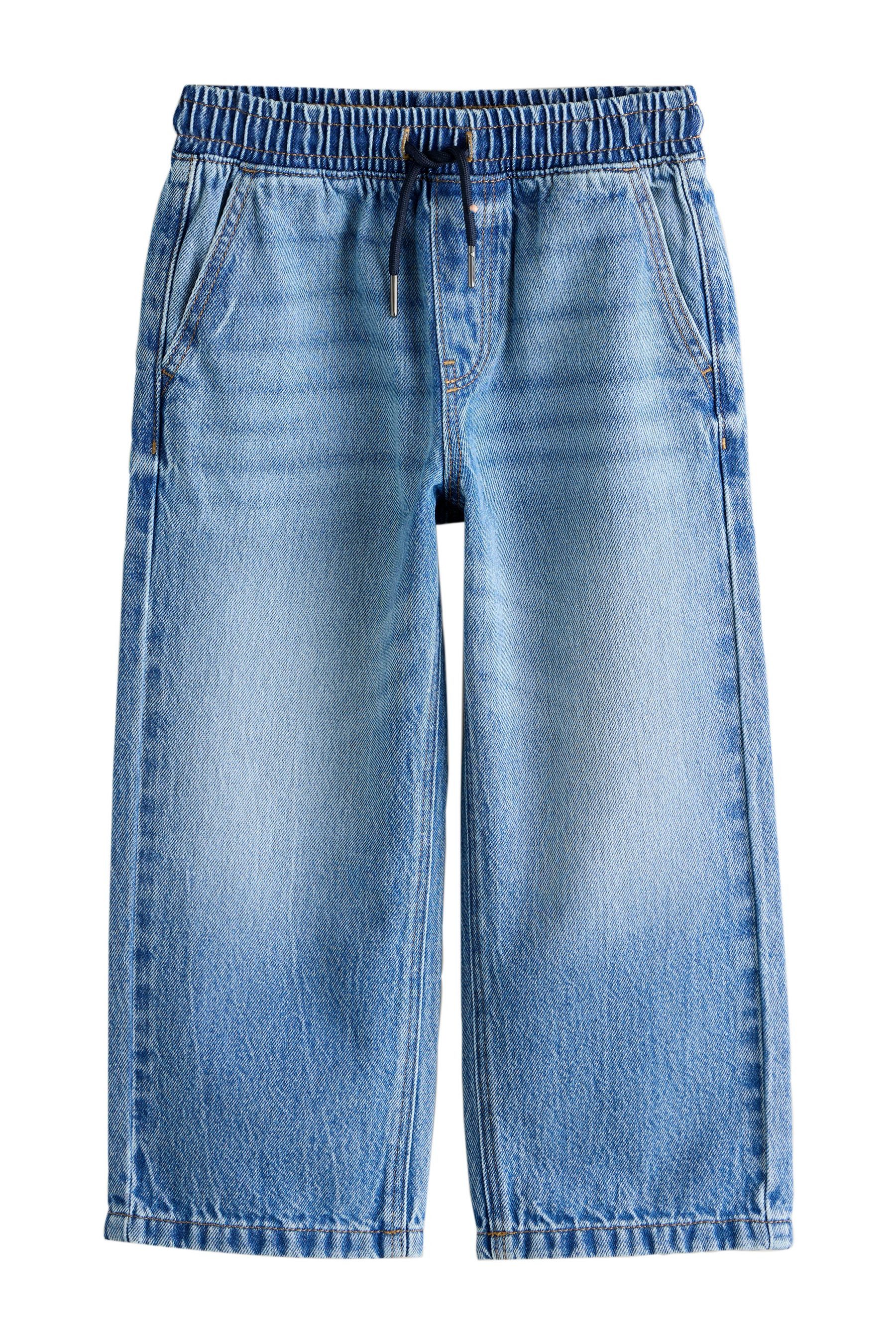 Weite Jeans Jeans mit durchgehendem Print