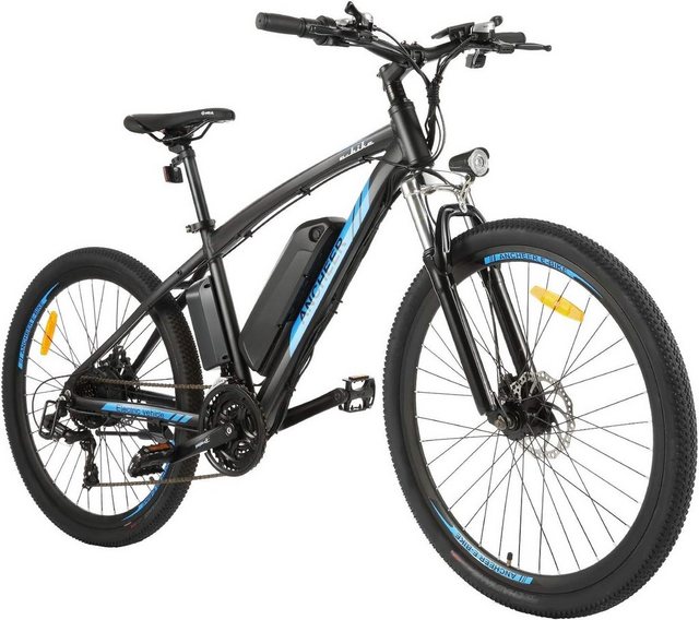 Myatu E-Bike 27,5 Zoll Elektrofahrrad Mountainbike für Herren, E-Bike 5687, 6 Gang Shimano, Kettenschaltung, Heckmotor, 450,00 Wh Akku