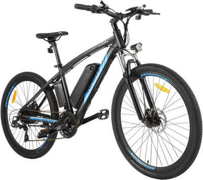 Myatu E-Bike 27,5 Zoll Elektrofahrrad Mountainbike für Herren, E-Bike 5687, 6 Gang, Kettenschaltung, Heckmotor, 450,00 Wh Akku