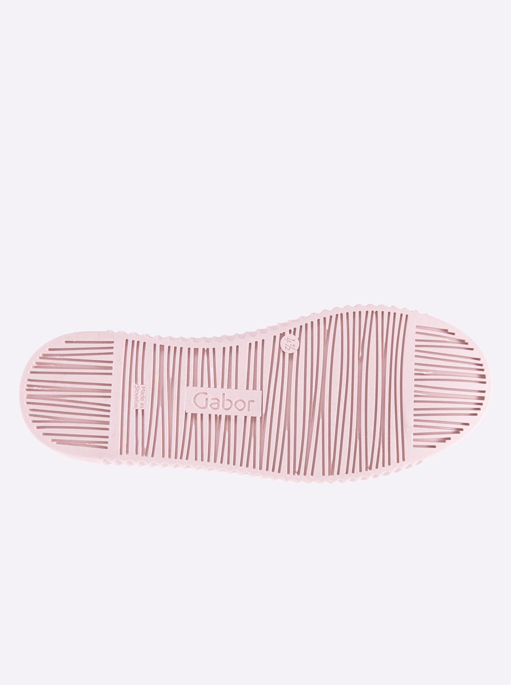 Gabor Sneaker Wechselfußbett, weiche Polsterung weiß-rosé