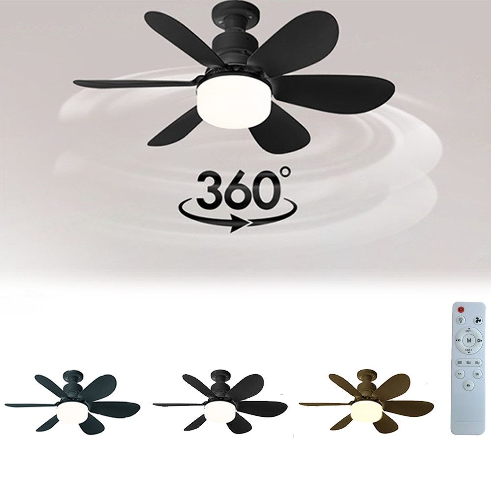 PRIISF LED Deckenleuchte Deckenventilator Deckenleuchten E27 günstig online kaufen