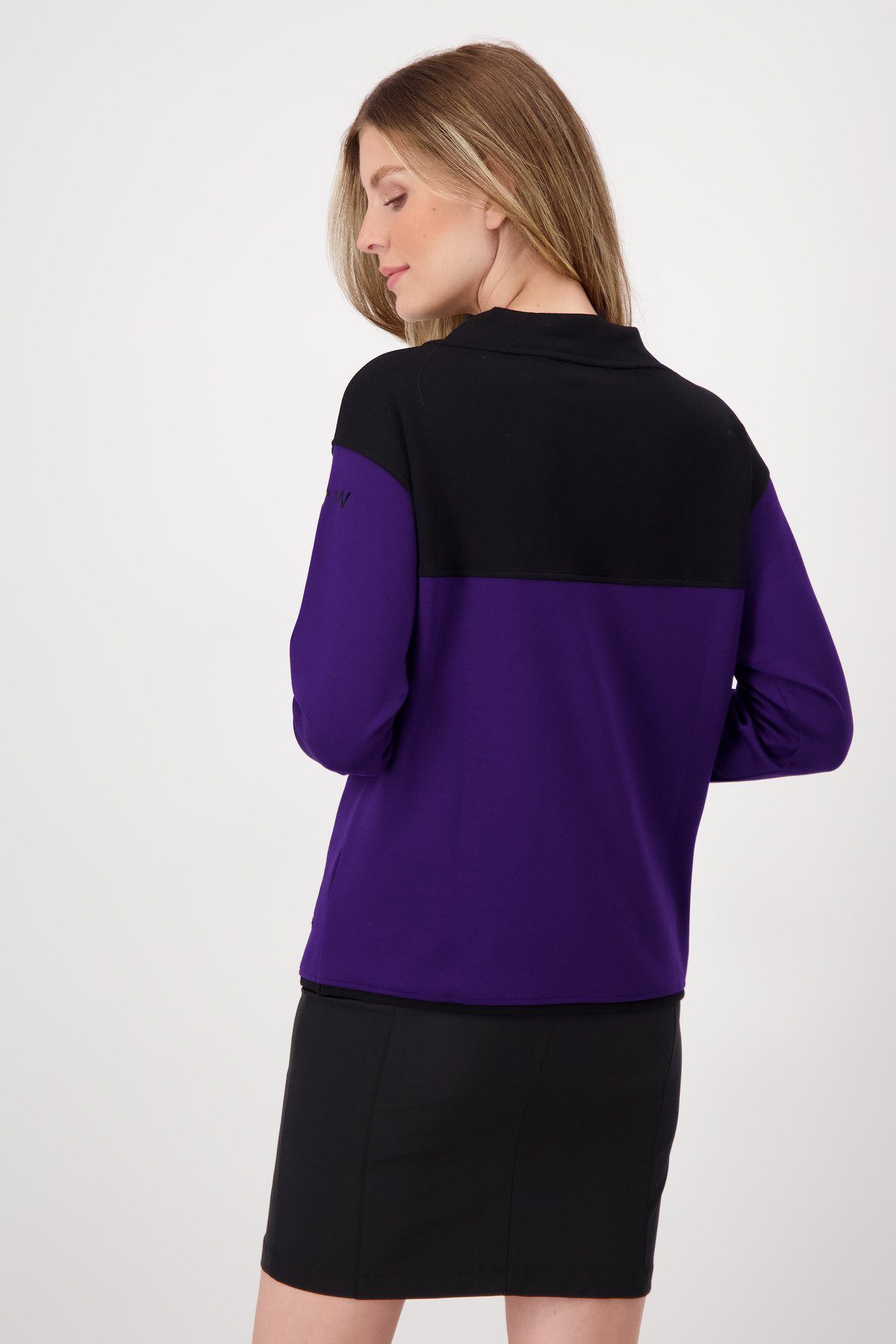 Monari Kapuzensweatshirt Colourblocking Sweatshirt schwarz