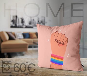 Kissenbezug, VOID (1 Stück), Pride Power Armband Streifen gesreift Farben Gay pride flag parade cl