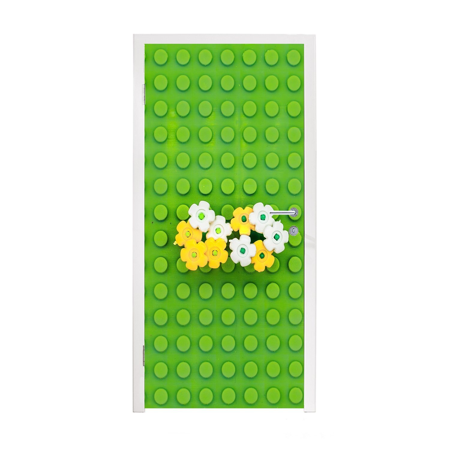 cm Fototapete 75x205 St), Türaufkleber, Unterlage Türtapete mit Blumen, (1 Matt, MuchoWow Tür, bedruckt, für