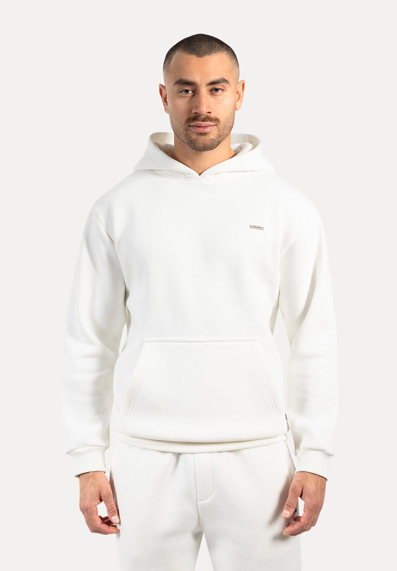 Smilodox Hoodie Ilyas, Regular Fit Kapuzen Пуловеры, weicher Stoff, Metallabel hochwertig & komfortabel vielseitiges Sweatshirt Bündchen Sport Alltag