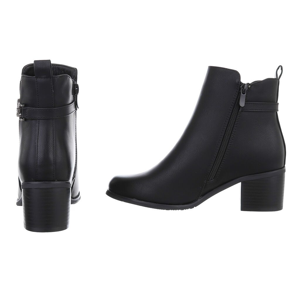 Ital-Design Damen Elegant Stiefelette (88489340) Blockabsatz Stiefeletten in Schwarz – Bild 5 von 5