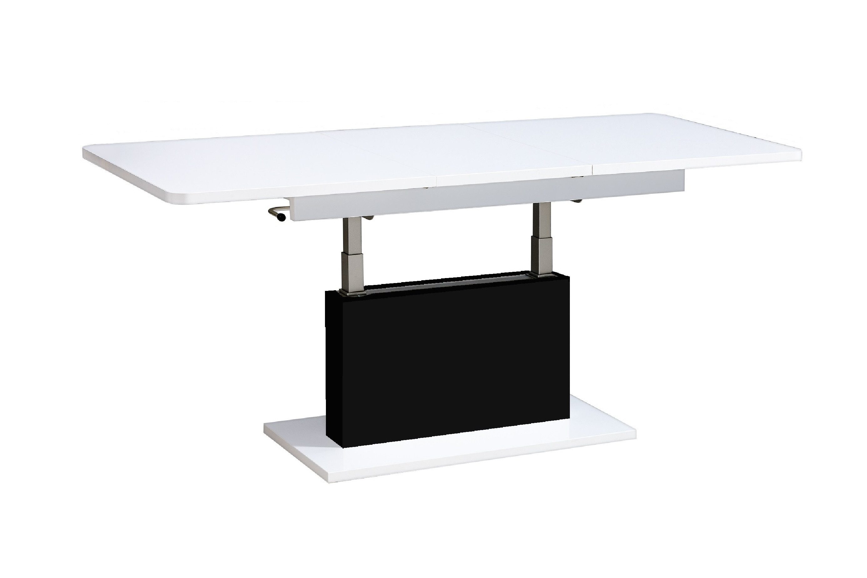designimpex Couchtisch DC-1 Weiß Hochglanz-Schwarz matt günstig online kaufen
