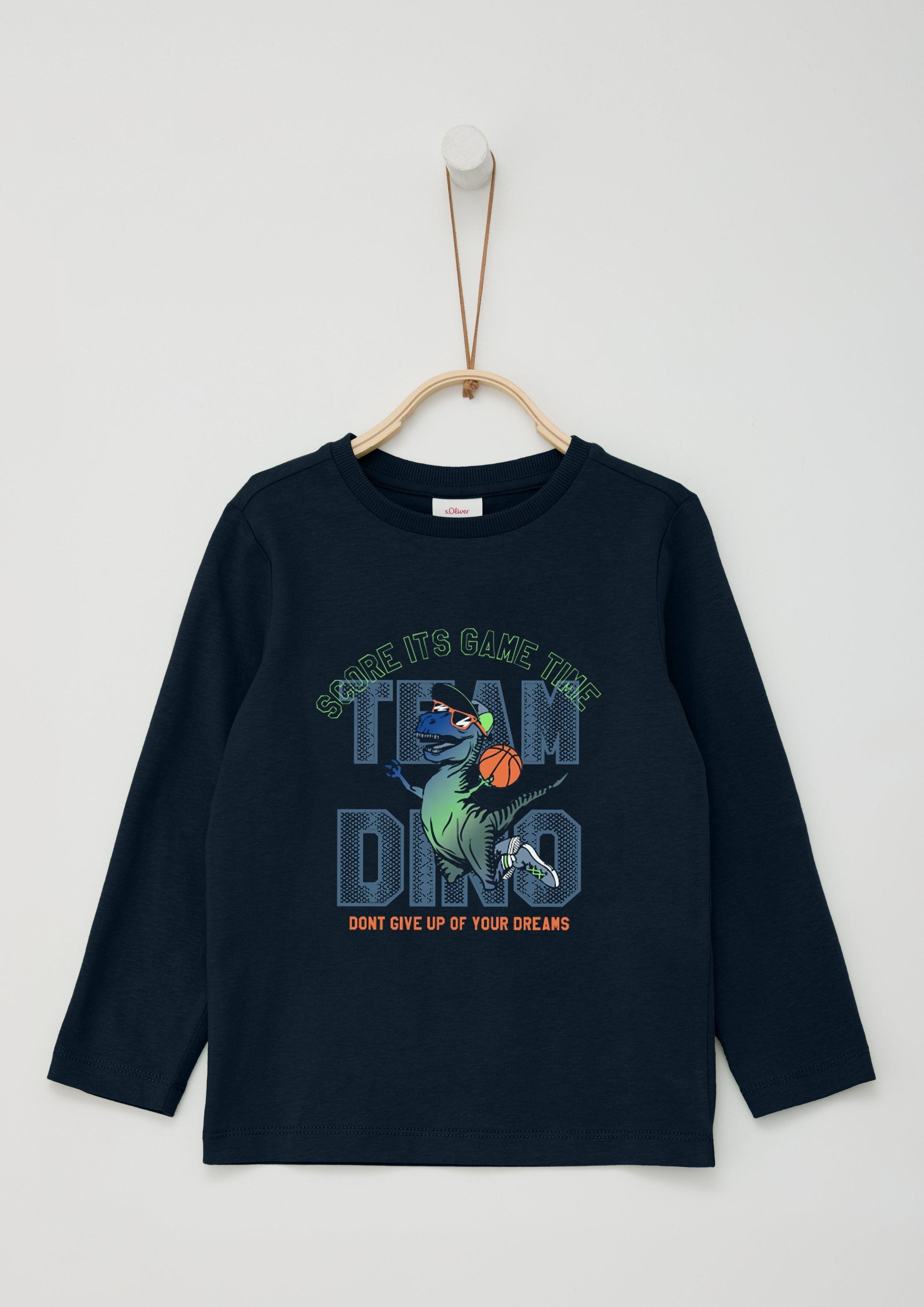 Langarmshirt Langarmshirt mit schimmerndem Print