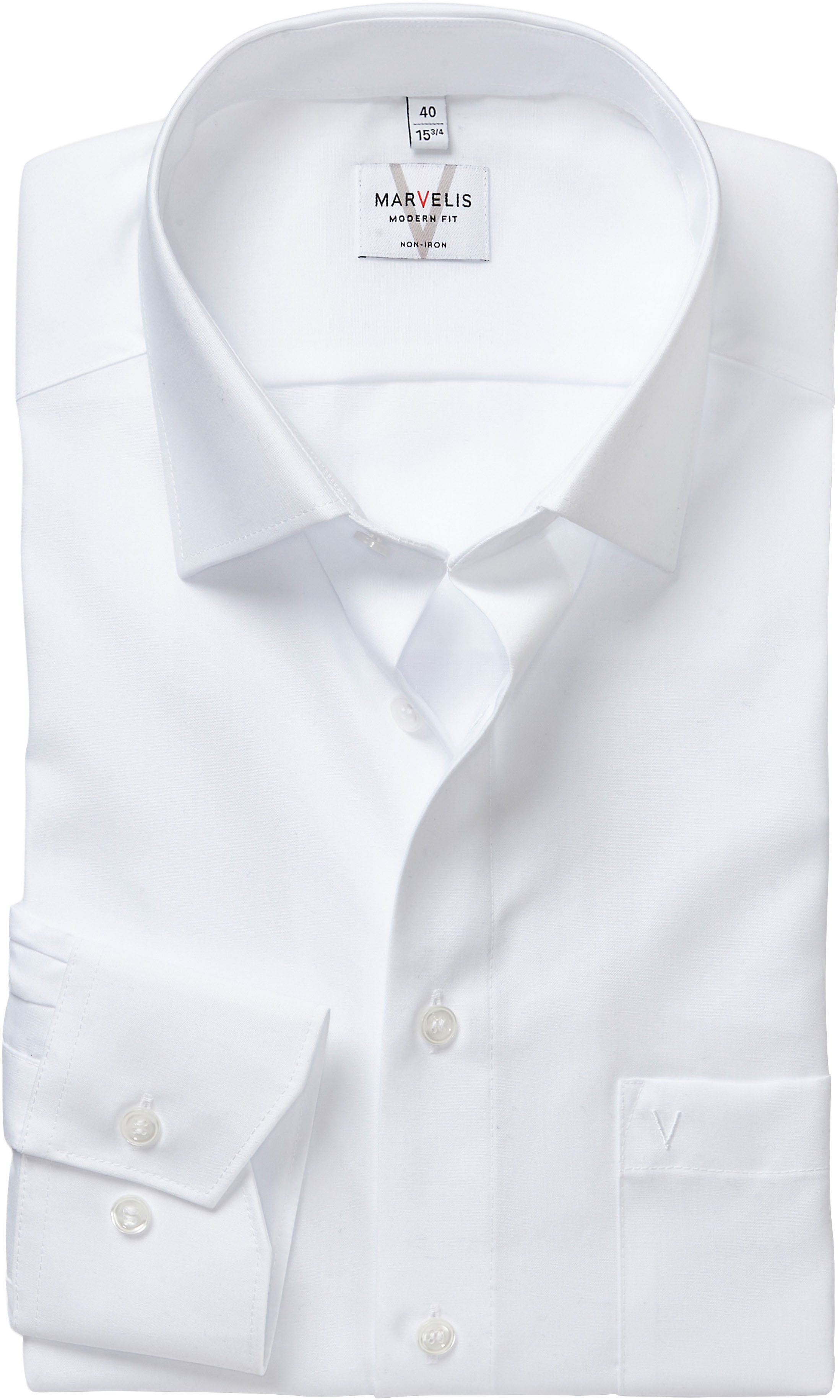 MARVELIS Langarmhemd modern fit, verlängerter Arm, Businesshemd, New-Kentkr günstig online kaufen