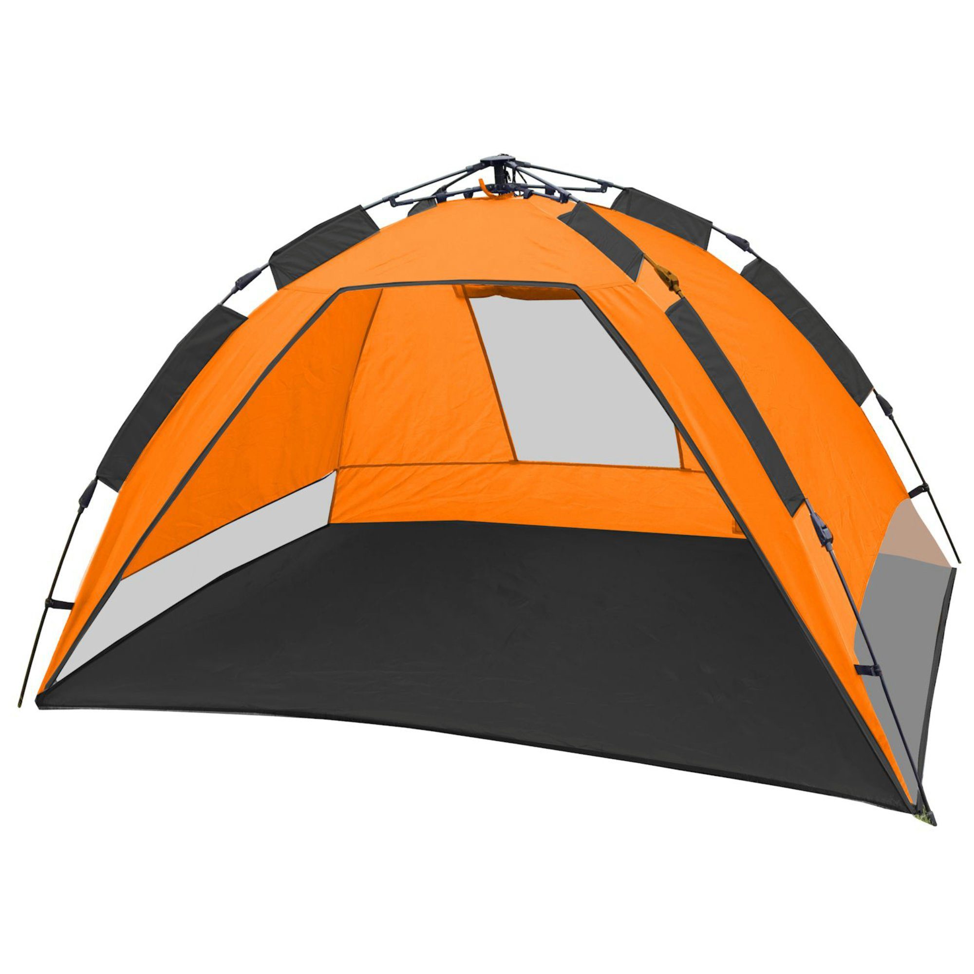 Strandmuschel Automatik Strandmuschel, beach tent, orange/grau