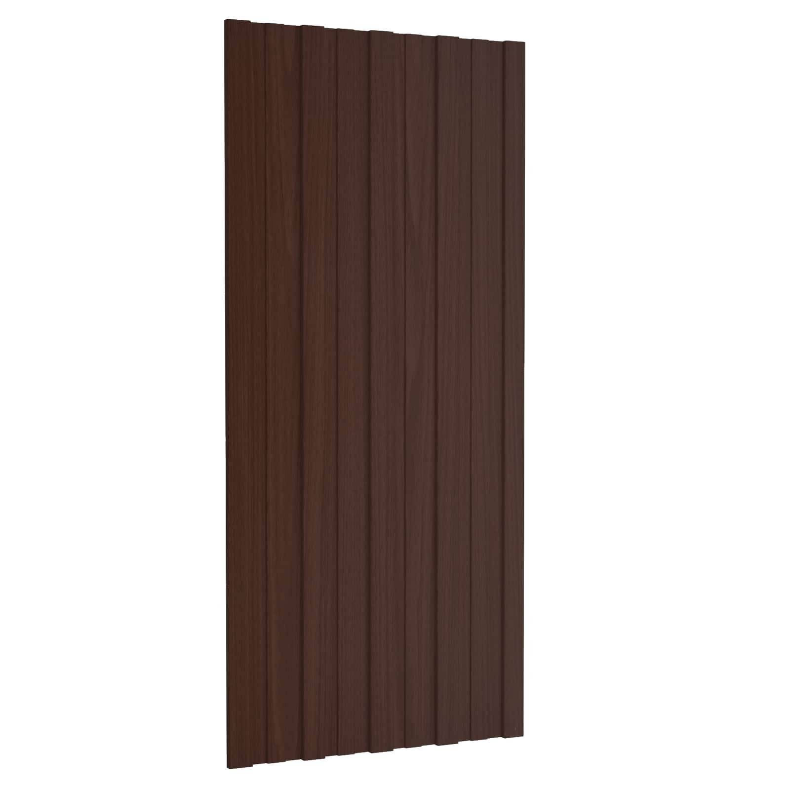 vidaXL Terrassendach Dachpaneel 12 stk. Braun 100 x 45 cm Verzinkter Stahl, (12-St)