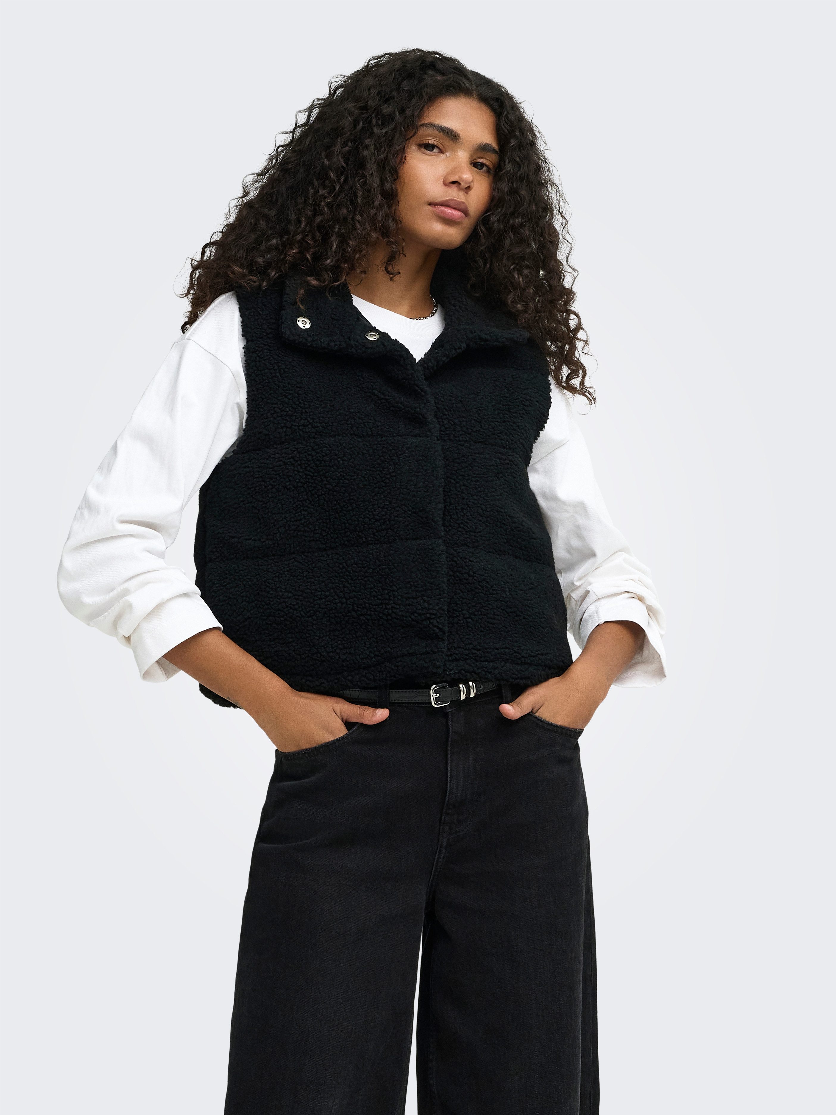 ONLY Plüschweste ONLSANDRA TEDDY WAISTCOAT LIFE OTW NOOS Kunstfaser