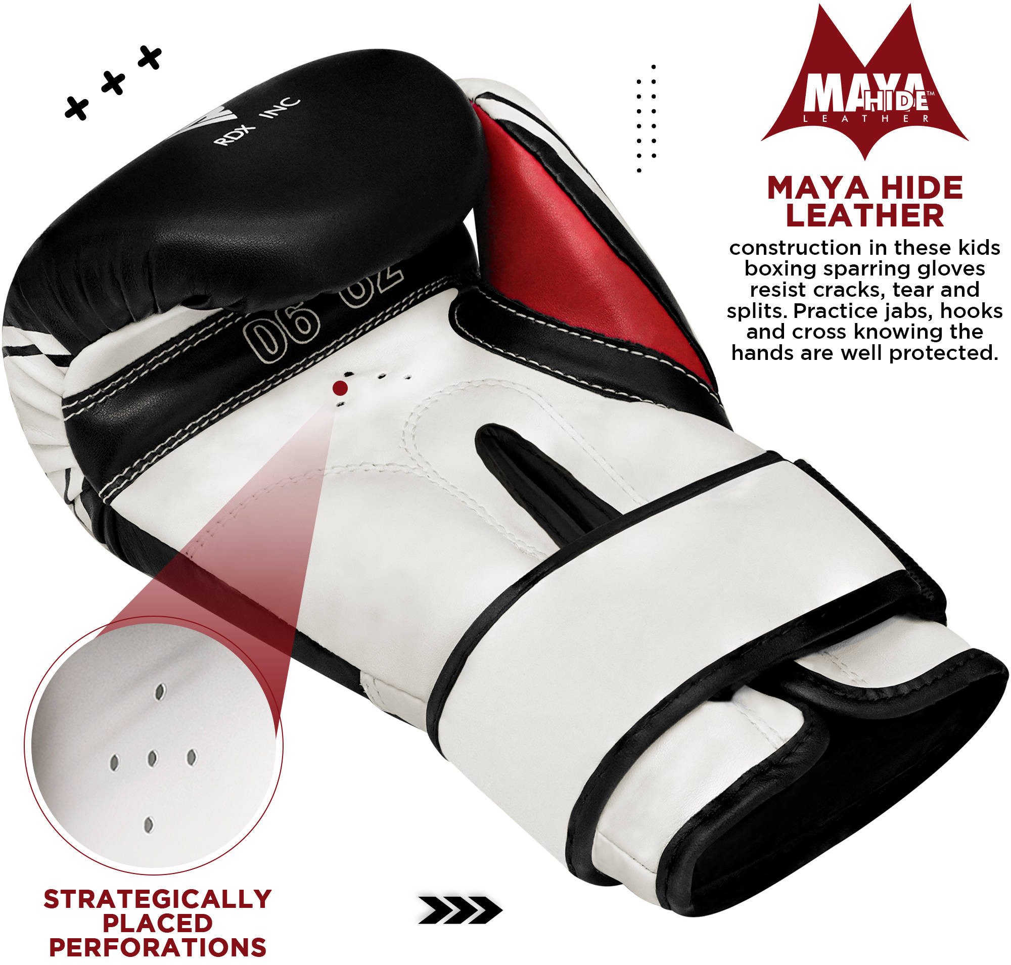 RDX Sports Kinderboxhandschuhe RDX Kinder Boxhandschuhe,Muay Thai Sparring MMA Kickboxen Kampf – Bild 5 von 5