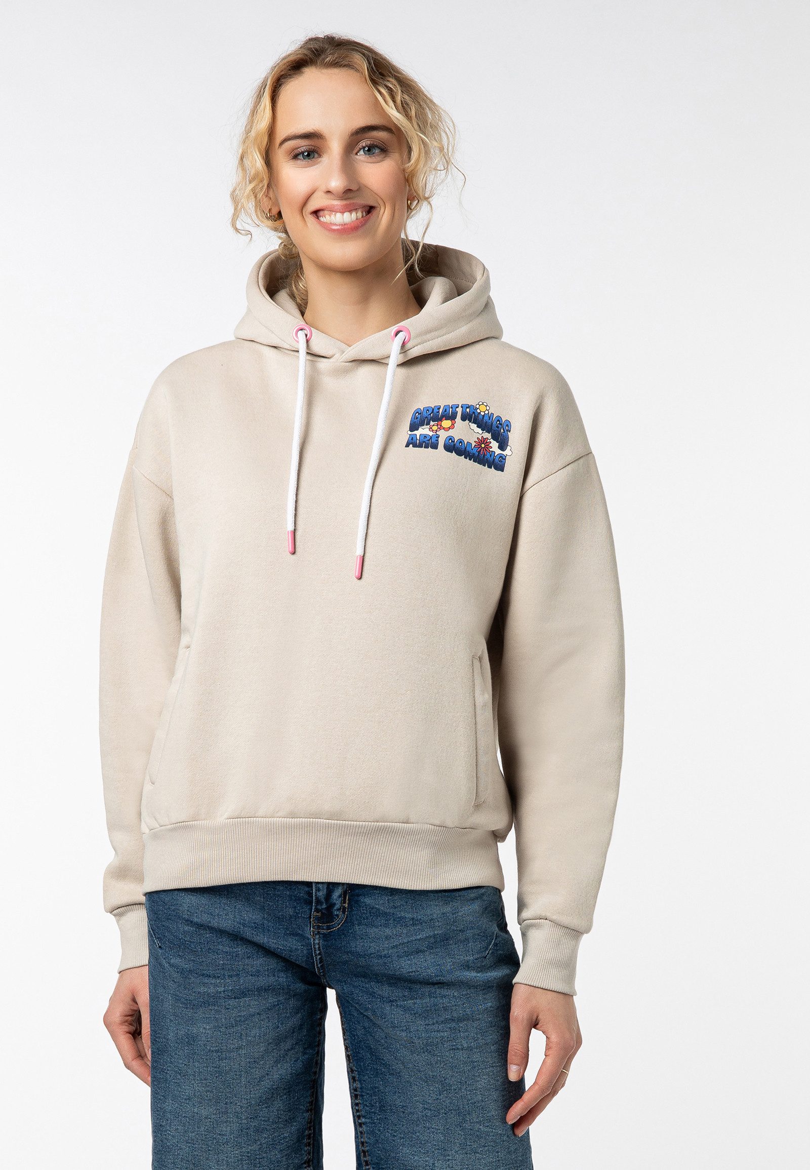 SUBLEVEL Kapuzenpullover Damen Hoodie Kapuzenpullover mit Sommer-Backprint günstig online kaufen