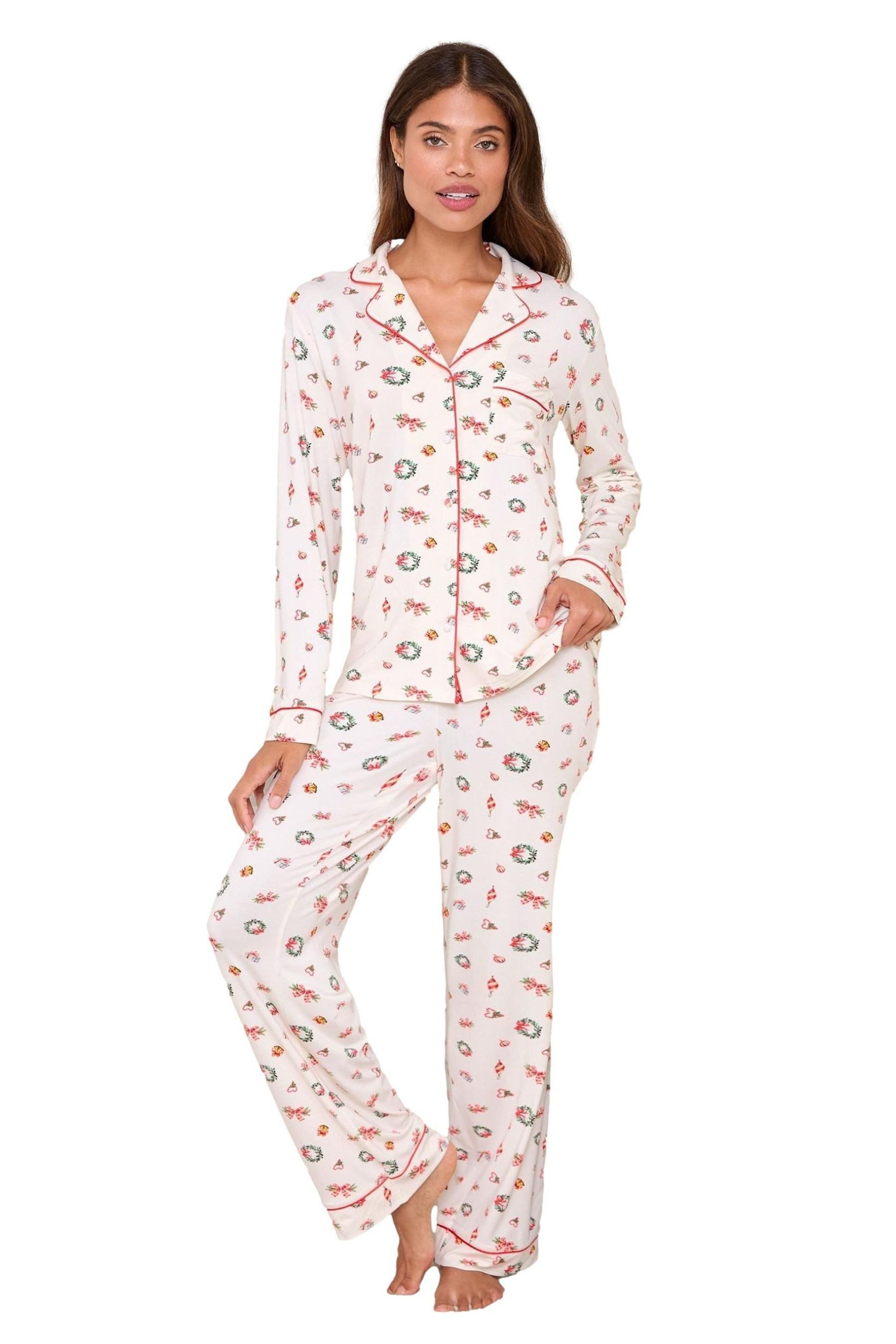 LIPSY Pyjama Lipsy Weihnachtlicher Pyjama aus Jersey (2 tlg) günstig online kaufen