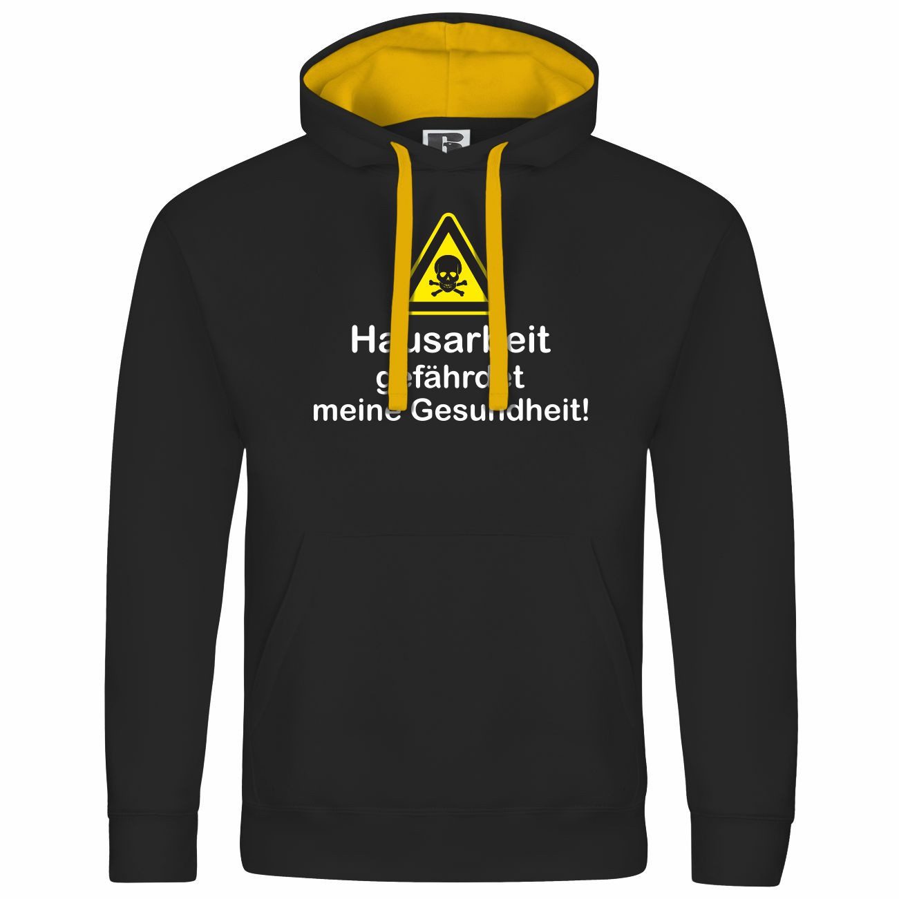 deinshirt Kapuzenpullover Herren Kapuzenpullover Hausarbeit gefährdet meine Gesundheit Mit Print Motiv, Grafik