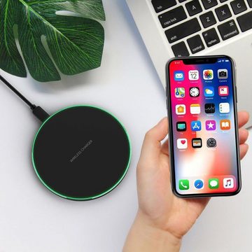 GelldG Qi Ladegerät Fast Wireless Charger Ladestation (2100 mA, 1-tlg)