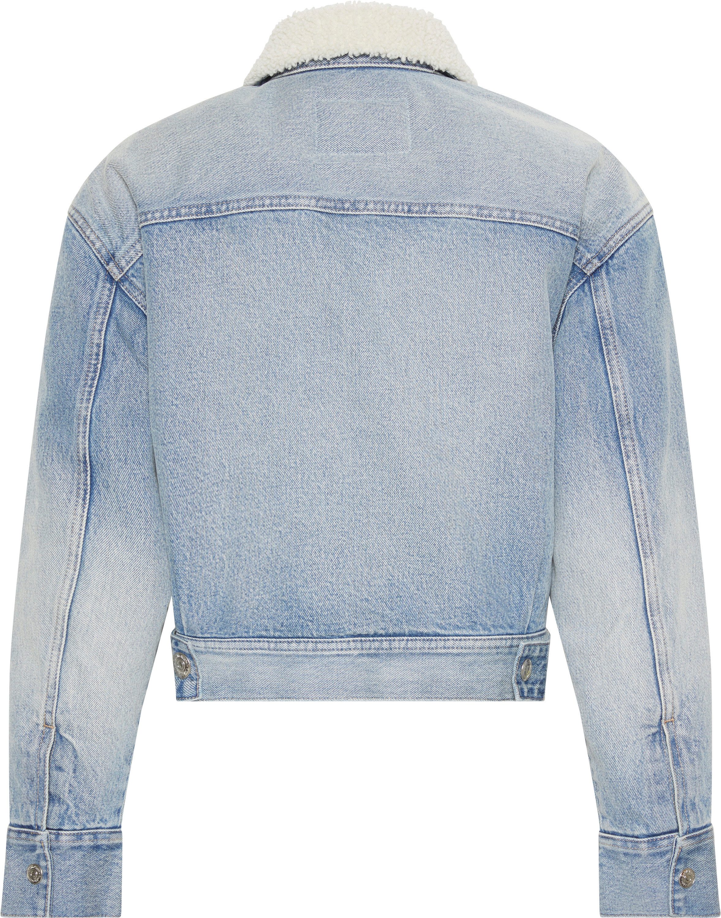 Calvin Klein Jeans Jeansjacke SHERPA WOOL DENIM JACKET Mit Rundhalsausschnitt, regular fit – Bild 3 von 5