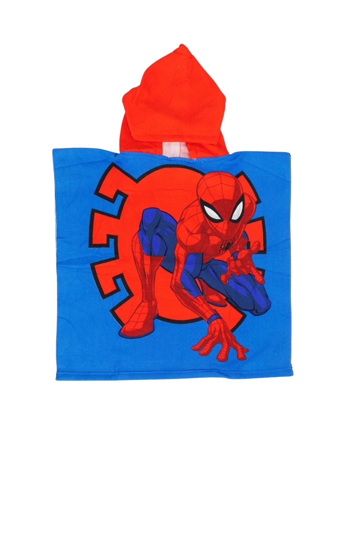 Spiderman Badeponcho Kinder Badeponcho mit Kapuze aus Polyester 55 x 110 cm, Polyester