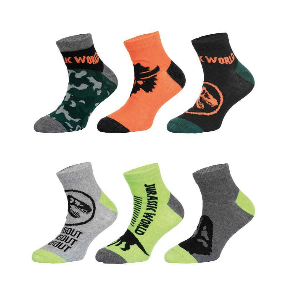 Jurassic World Freizeitsocken Jurassic World Dinos 6-er Pack Kinder Jungen Socken Gr. 23 bis 34