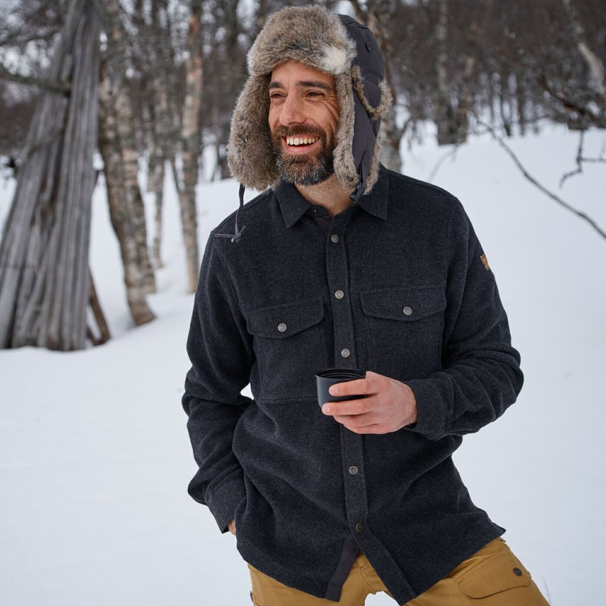 Fjällräven Beanie Singi Heater Perfekte Mütze für kalte, windige Outdoor-Abenteuer mit exzellentem