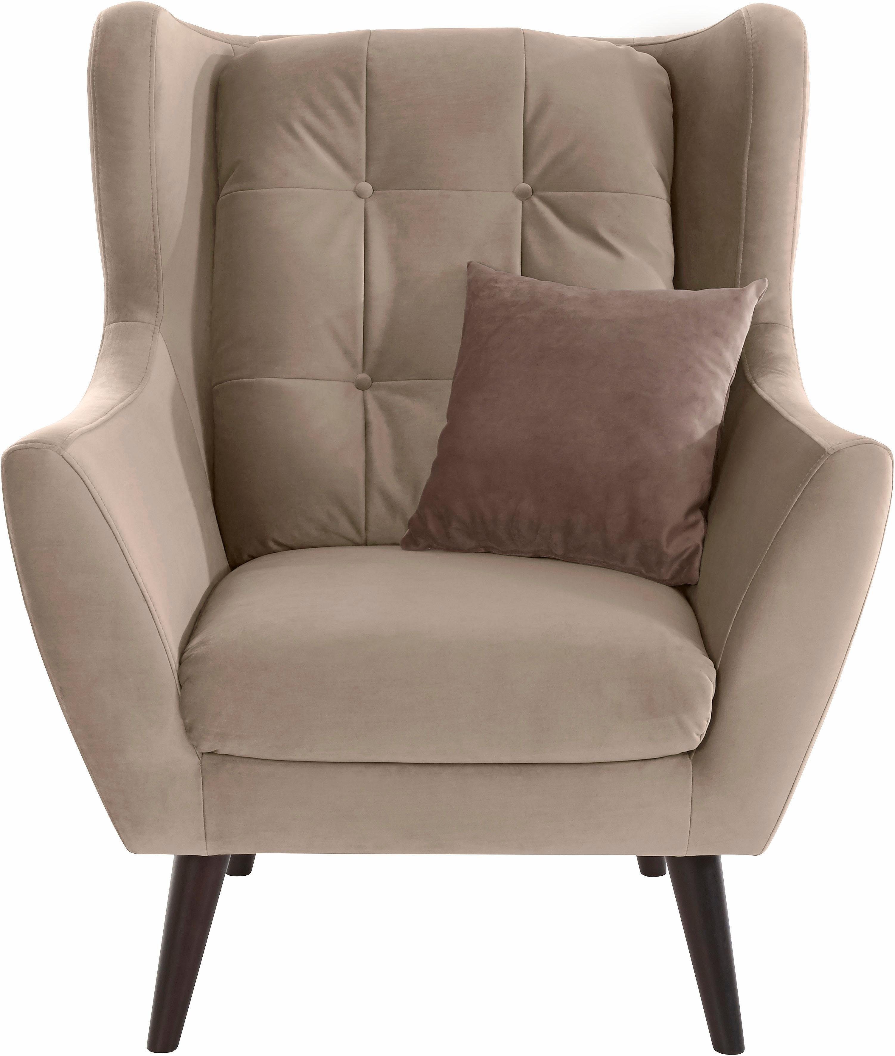 Home affaire Ohrensessel Hemmink, Sessel, Loungesessel, mit Knopfheftung