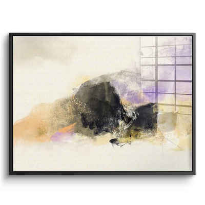 DOTCOMCANVAS® Acrylglasbild Inner Landscape - Acrylglas, Acrylglasbild weiß beige moderne abstrakte Kunst Druck Wandbild