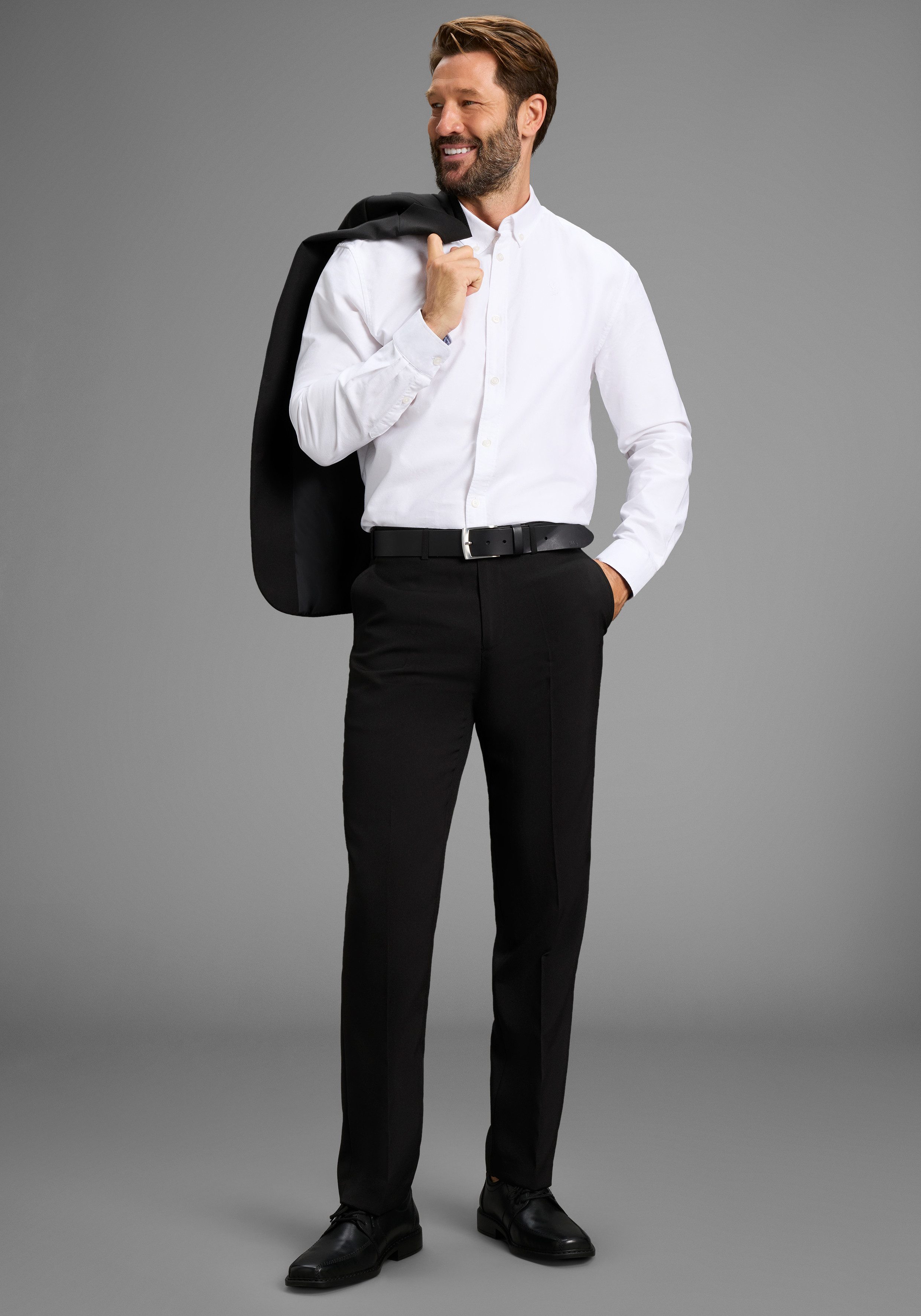 Man's World Anzughose Baukastenhose gerade Beinform, im Regular Fit, bügelfreies Obermaterial – Bild 4 von 5