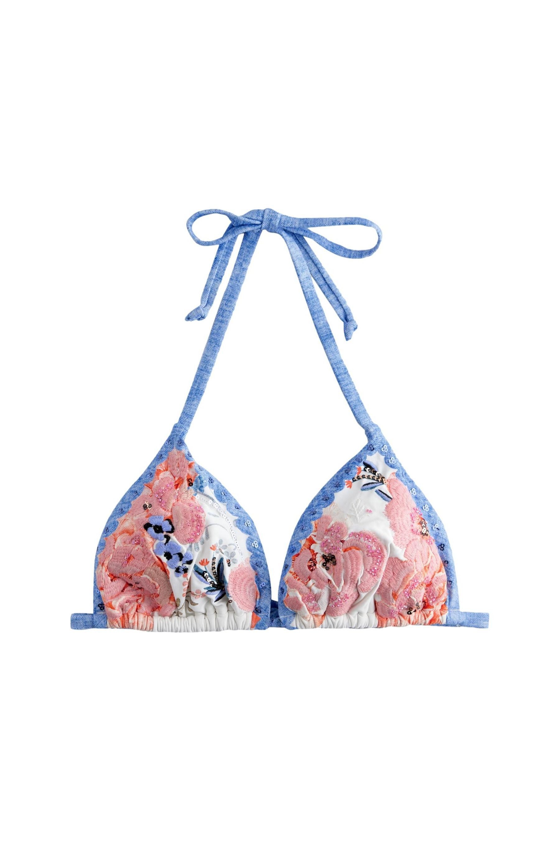 Next Triangel-Bikini-Top Besticktes Triangel-Bikinioberteil, Perlendetail ( günstig online kaufen