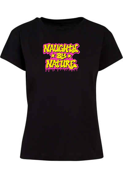 Merchcode T-Shirt Merchcode Damen Ladies Naughty By Nature - Neon Drop Box Tee (1-tlg)