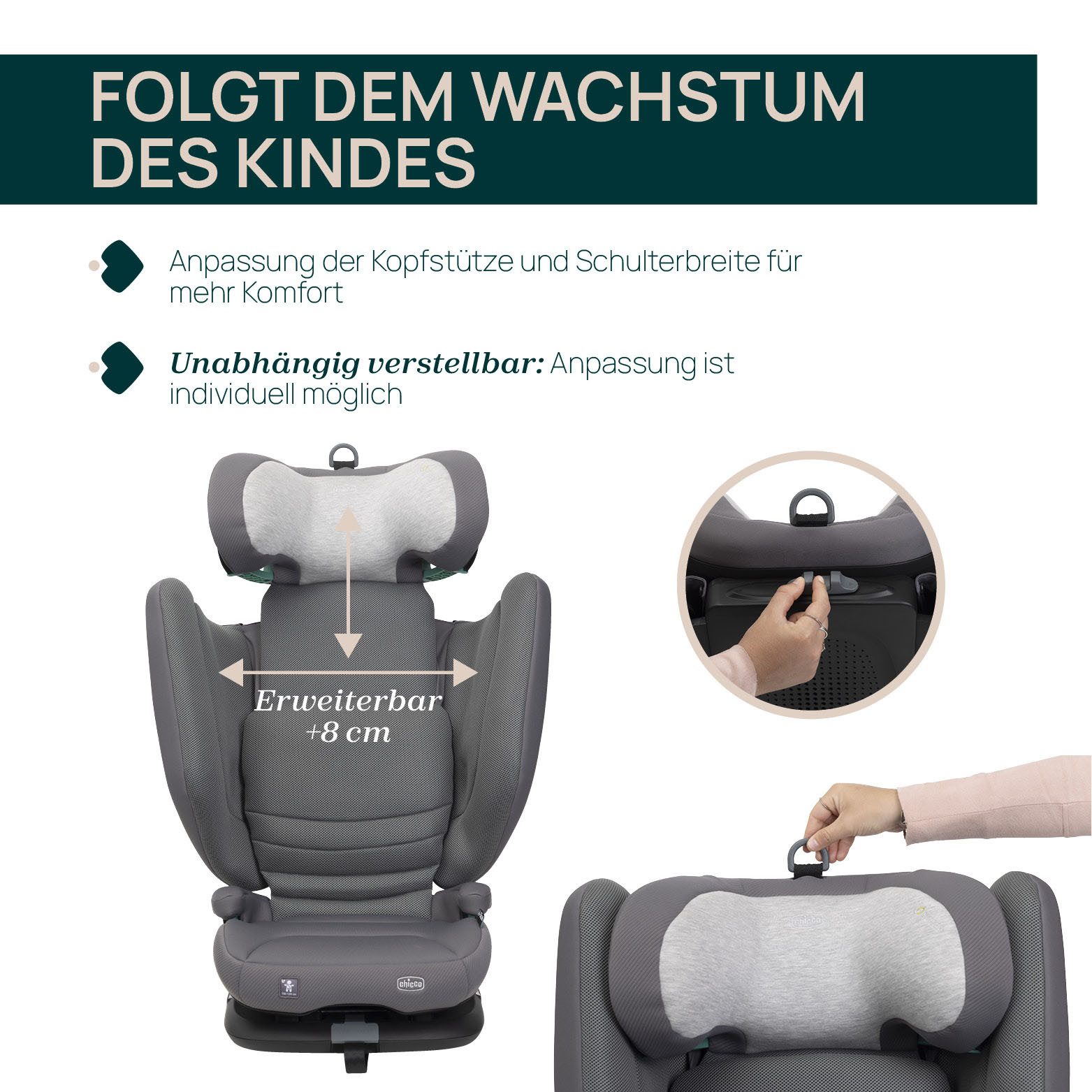 Chicco Autokindersitz Fold & Go I-Size, ab: 3 Jahren, bis: 12 Jahren, ab: 100 cm, bis: 150 cm