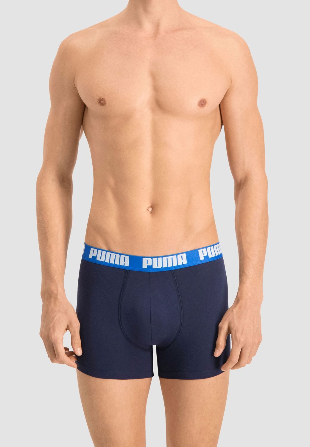 PUMA BODYWEAR Boxershorts Basic elastischer Logo-Bund, Baumwollmix, 4er Pack