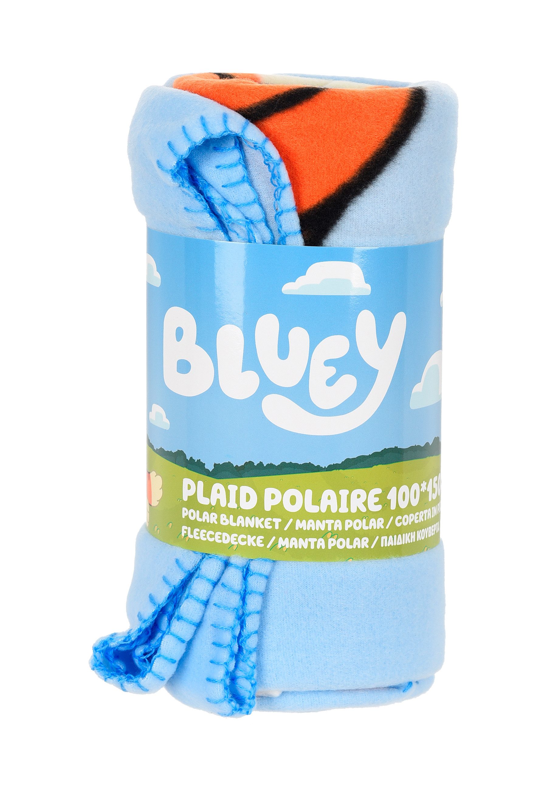 Kinderdecke Kinder Kuscheldecke 100x150 cm aus Fleece mit Motiv, Bluey