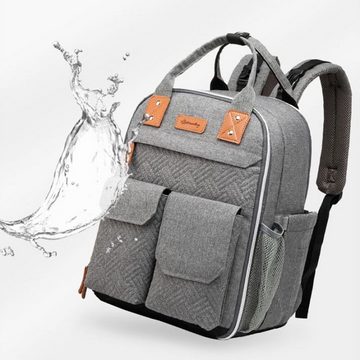 WISHDOR Wickelrucksack Wickeltasche Rucksack Baby Multifunktions-Babytaschen Wärmeisolierte (Windeln Babyflasche Milchfläsche Rucksack Tasche mit Flaschenhalter, Multifunktional, Babytasche, Wickelrucksack), tragbarer Wickelauflage Isoliertasche Schnullerhalter Kinderwagengurte