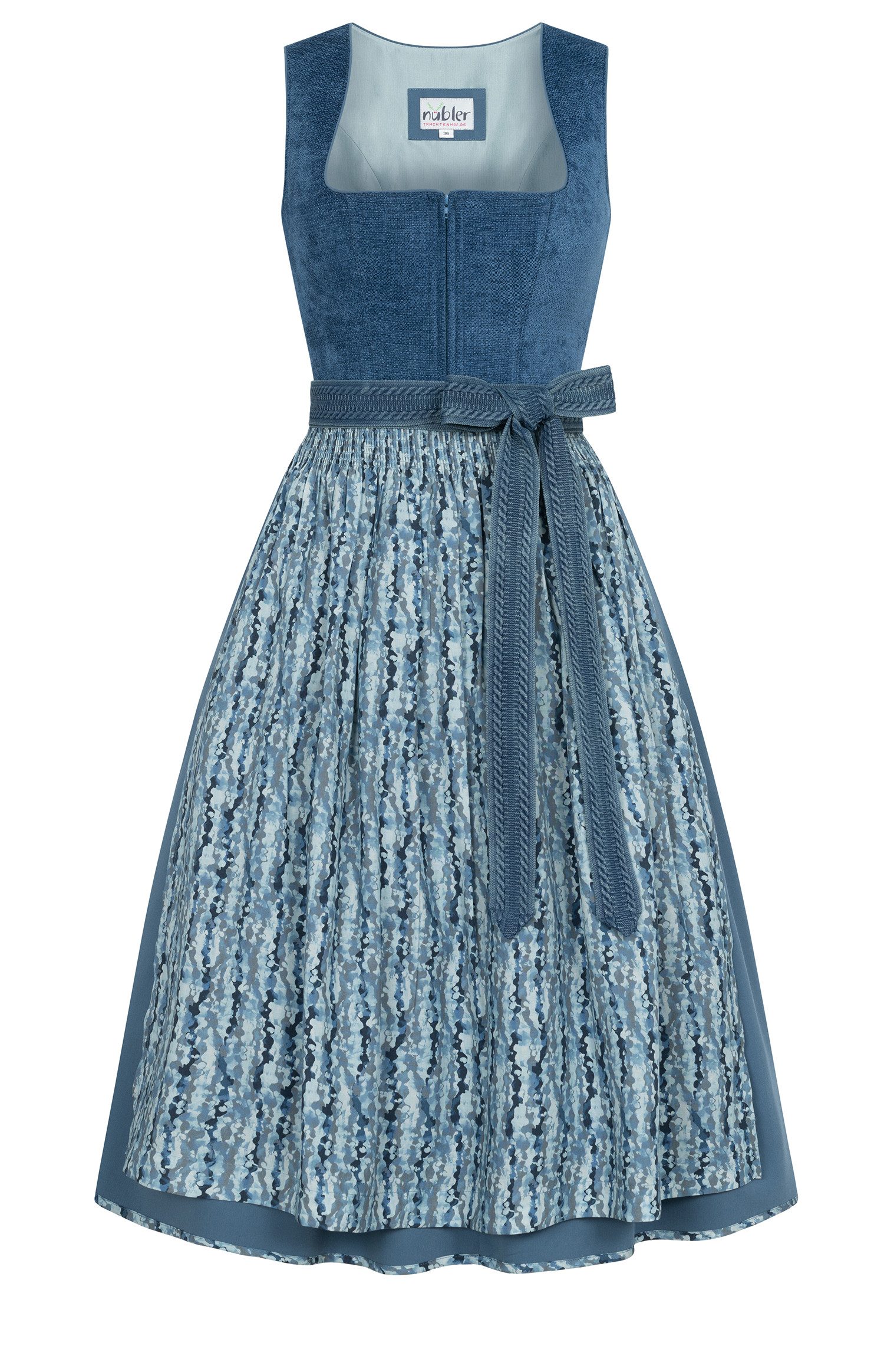 Nübler Dirndl Midi Dirndl Kalea in Kornblume von Nübler - Rocklänge 70 cm