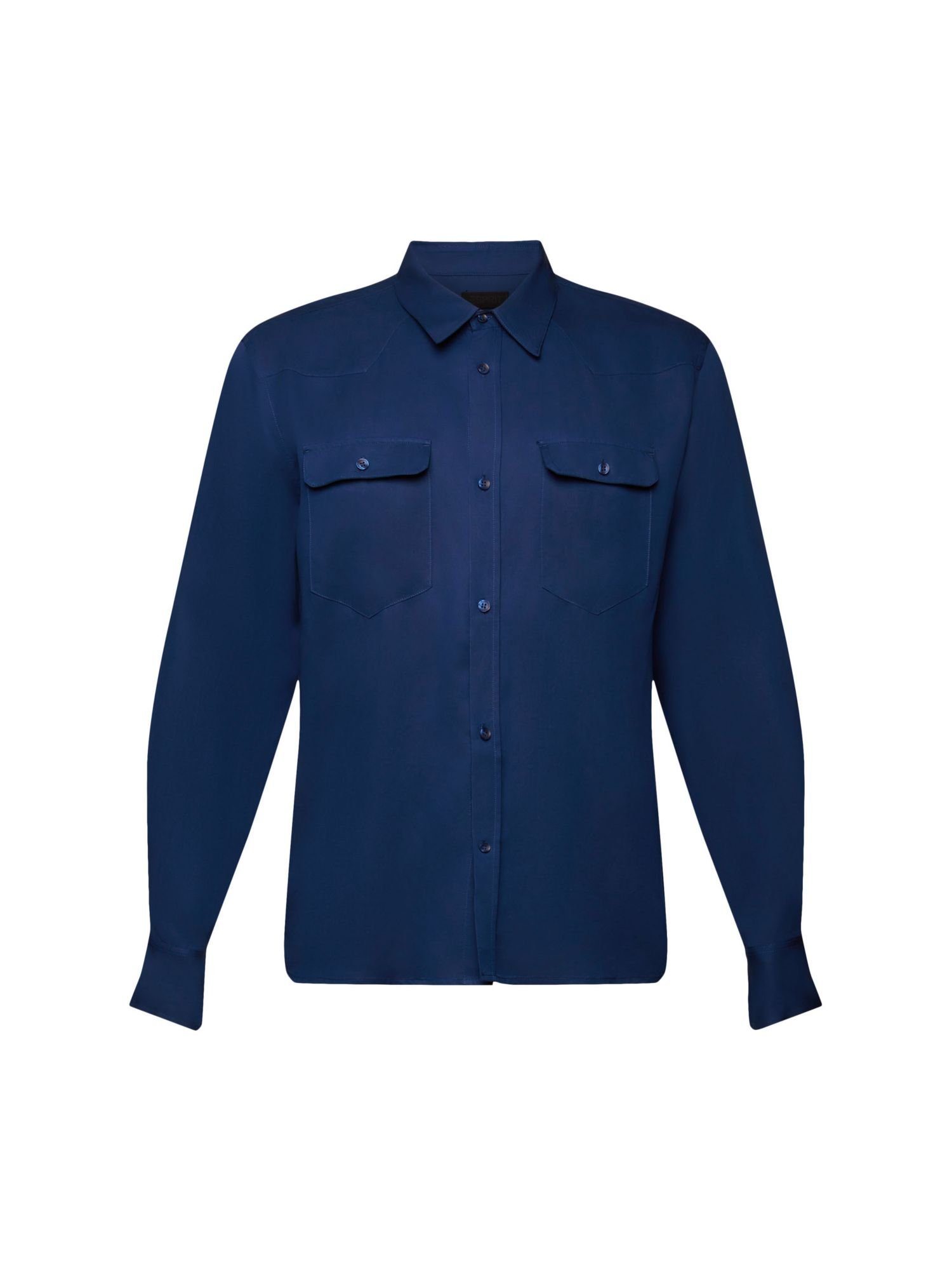 Esprit Collection Businesshemd Fließendes Lyocell-T-Shirt