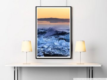 Sinus Art Poster 60x90cm Poster Landschaftsfotografie  Jokulsarlon auf Island
