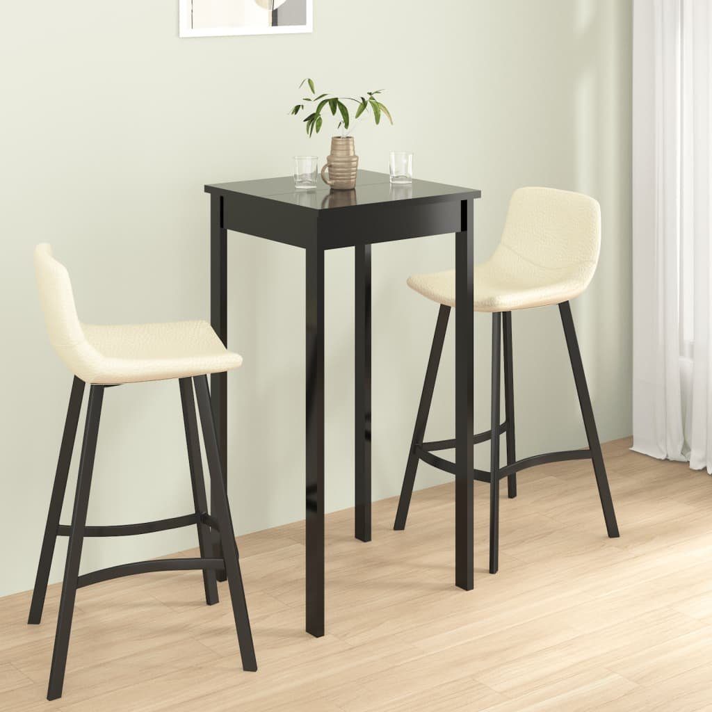 furnicato Stehtisch Bartisch MDF Schwarz 55x55x107 günstig online kaufen