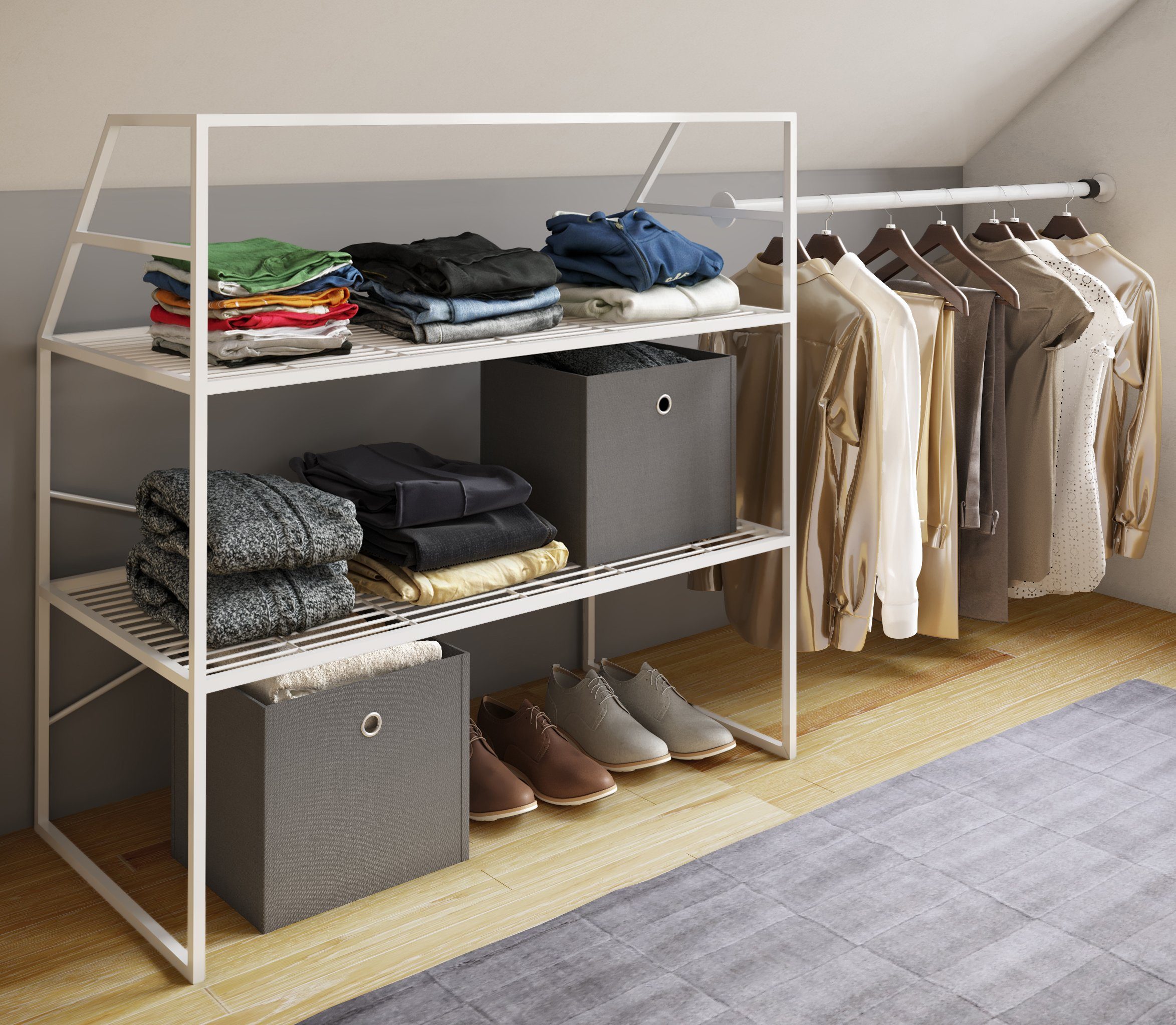 VCM Kleiderschrank Offener Kleiderschrank Dachschrägen Regal günstig online kaufen