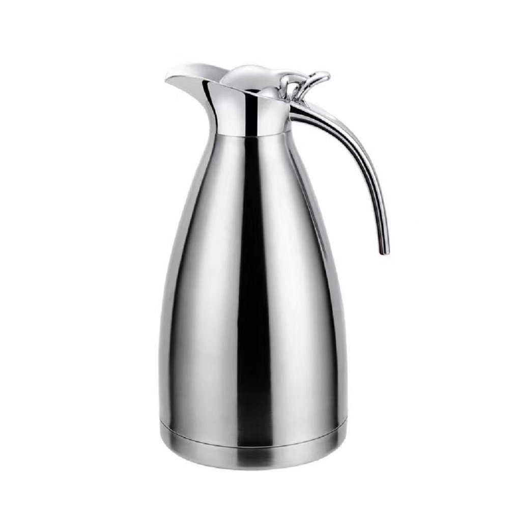 Rungassi Isolierkanne Thermoskanne Isolierkanne Kaffeekanne 2 Liter Farbe: silber