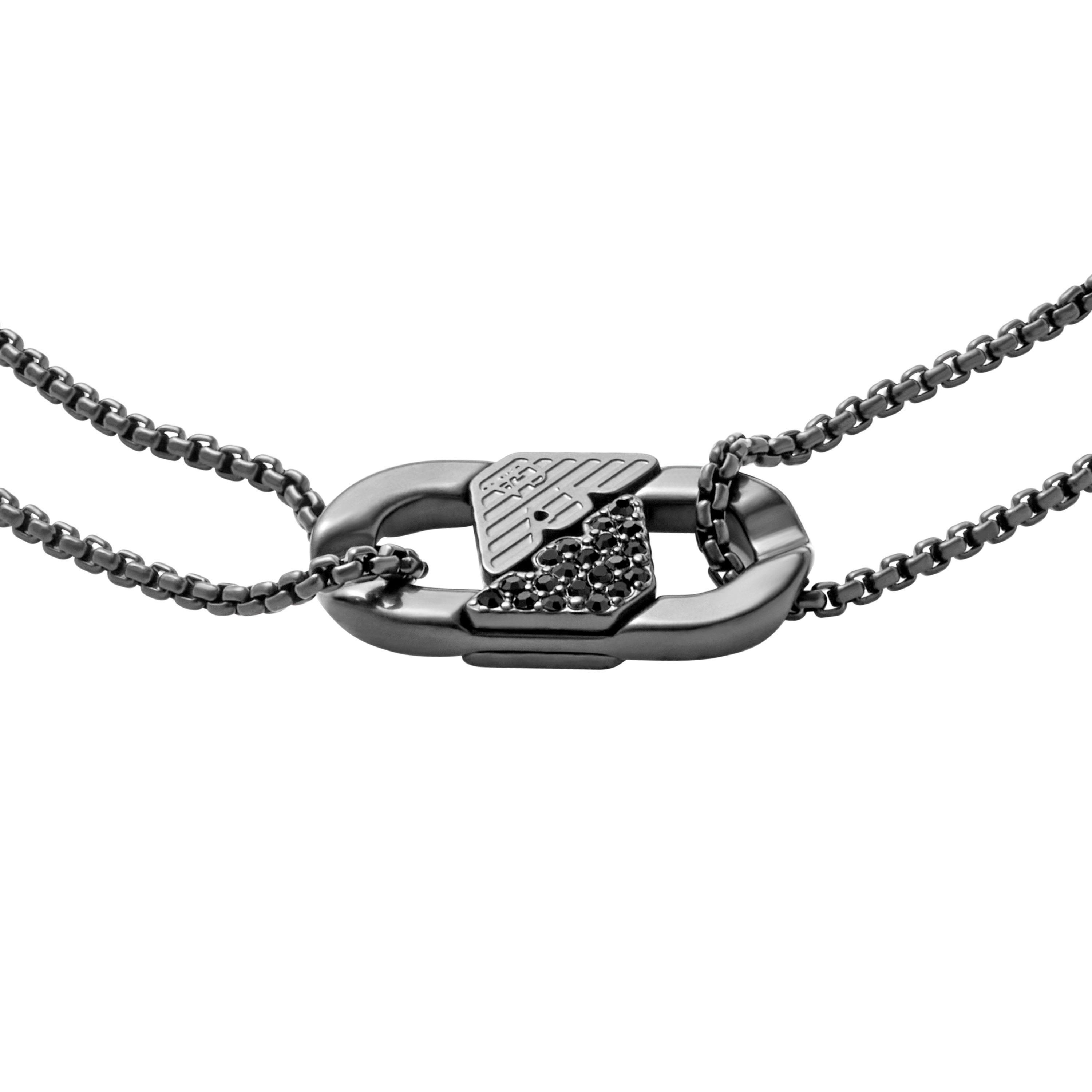 Emporio Armani Armband Schmuck Geschenk Edelstahl, mit Glasstein