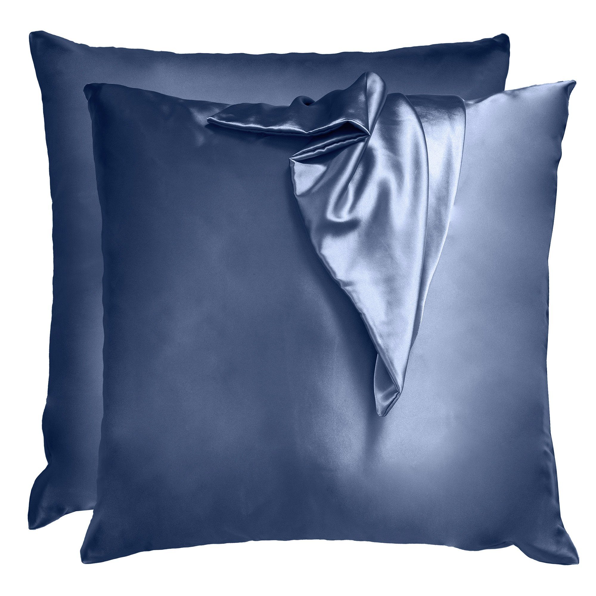 Komfortec Подушкиbezug Mikrofaser Satin Kopfkissenbezug für Haar und Haut, (2 Stück), 40x40 cm, ähnlich wie Seide, Superweiches Подушкиhülle Set