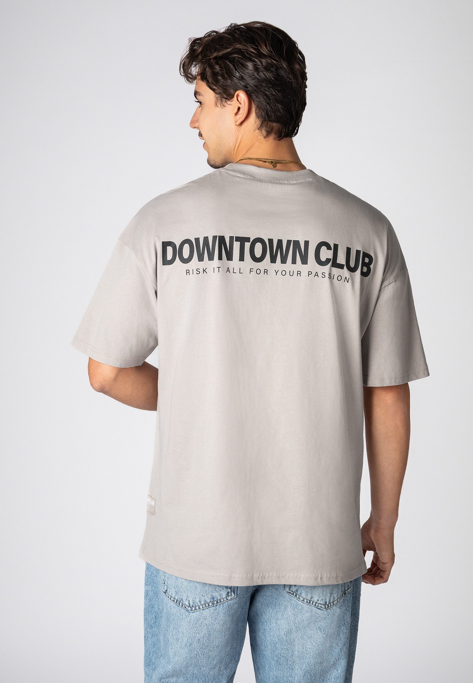 SUBLEVEL T-Shirt Herren Shirt Downtown Club Edition kurzarm, Baumwolle, oversize, Frontprint
