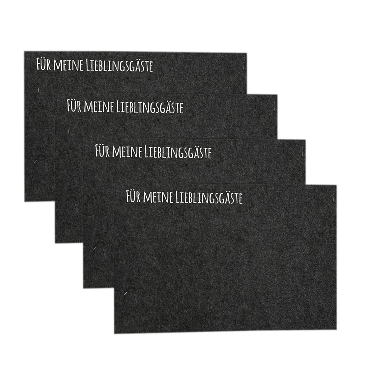 Platzset 4er Platzset Tischset Platzdeckchen Untersetzer Platzmatten Filz