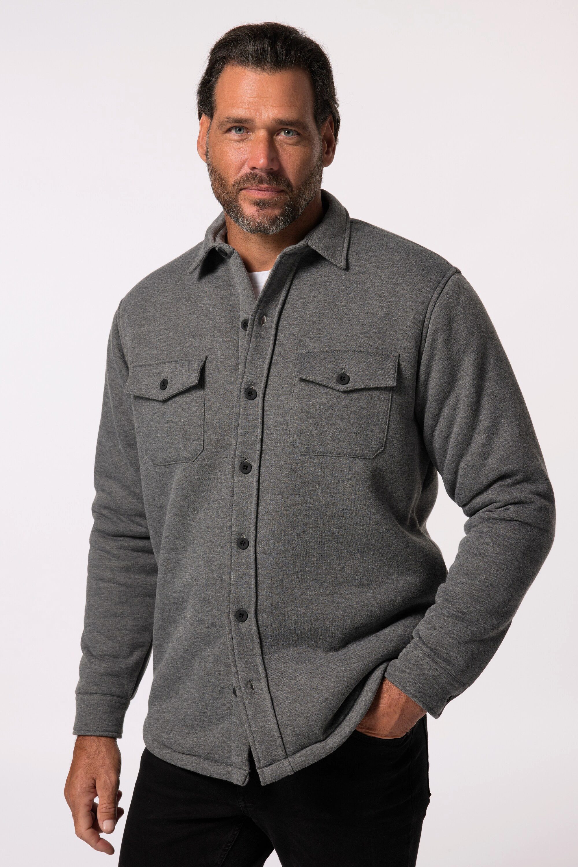 Fleecejacke JP 1880 Sweat-Overshirt Webfell-Futter bis 7 XL