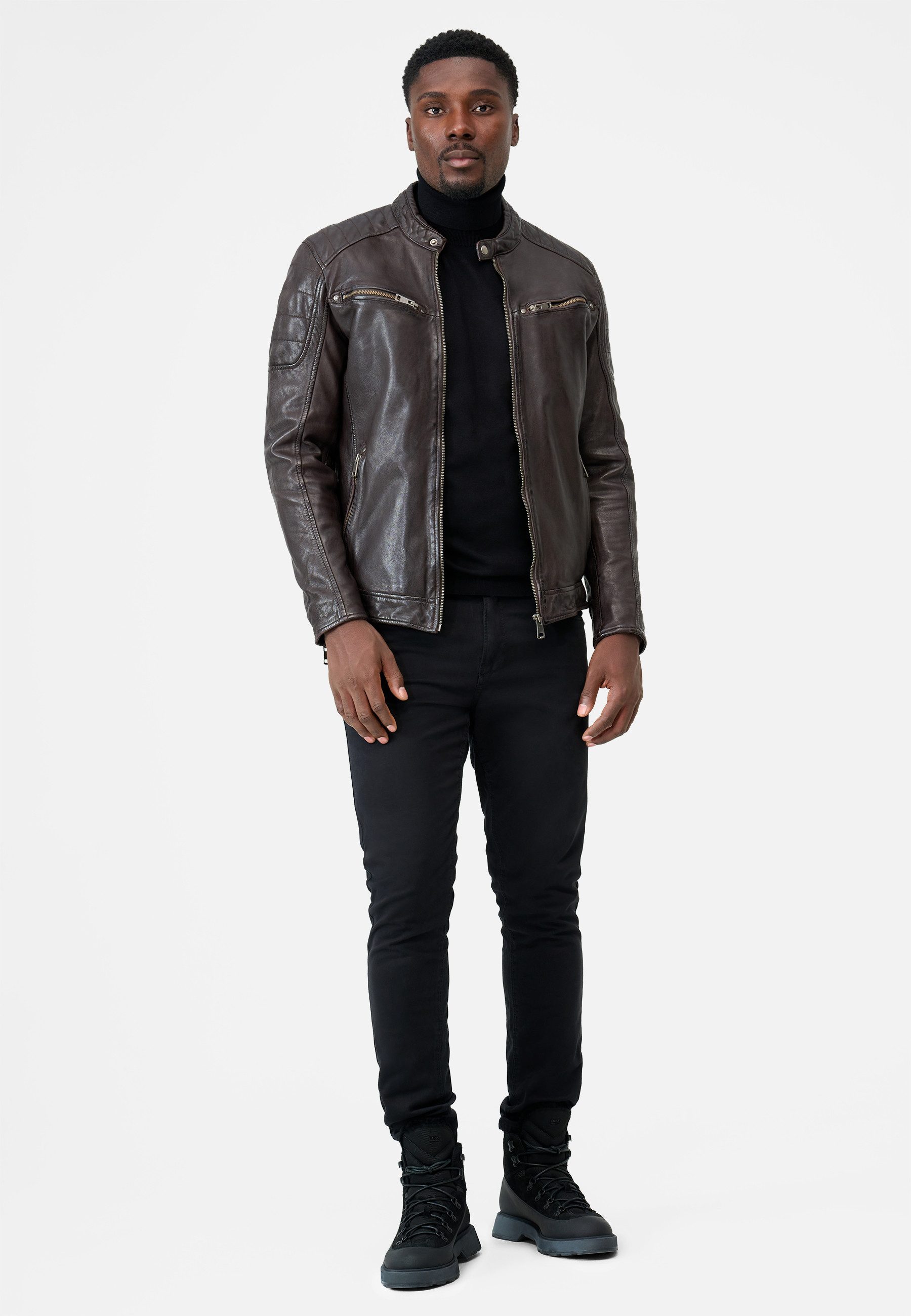 RICANO Lederjacke Gerard 100 % Lamm Nappa Leder