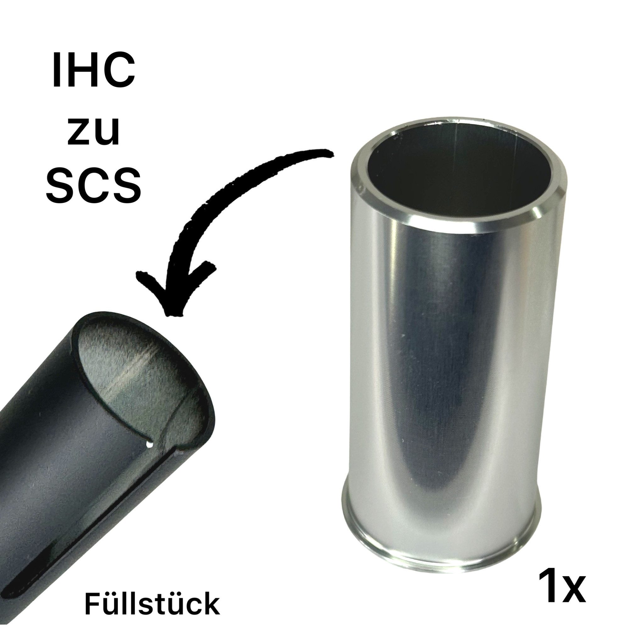 Stuntscooter Ethic DTC Stunt-Scooter IHC 31,8 auf SCS Lenker Füllstück Adapter Slv